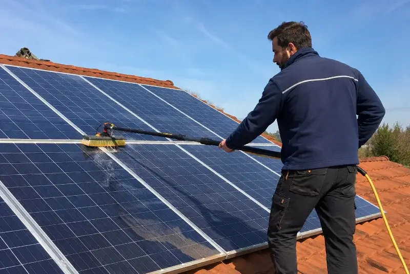 Nettoyage et entretien de panneaux solaires à Rossfeld